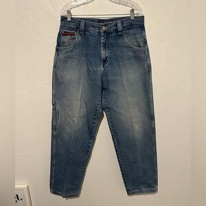 Fubu Jeans Mens 32x34 Blue Denim Baggy Hip Hop 100% Cotton Y2K Pockets